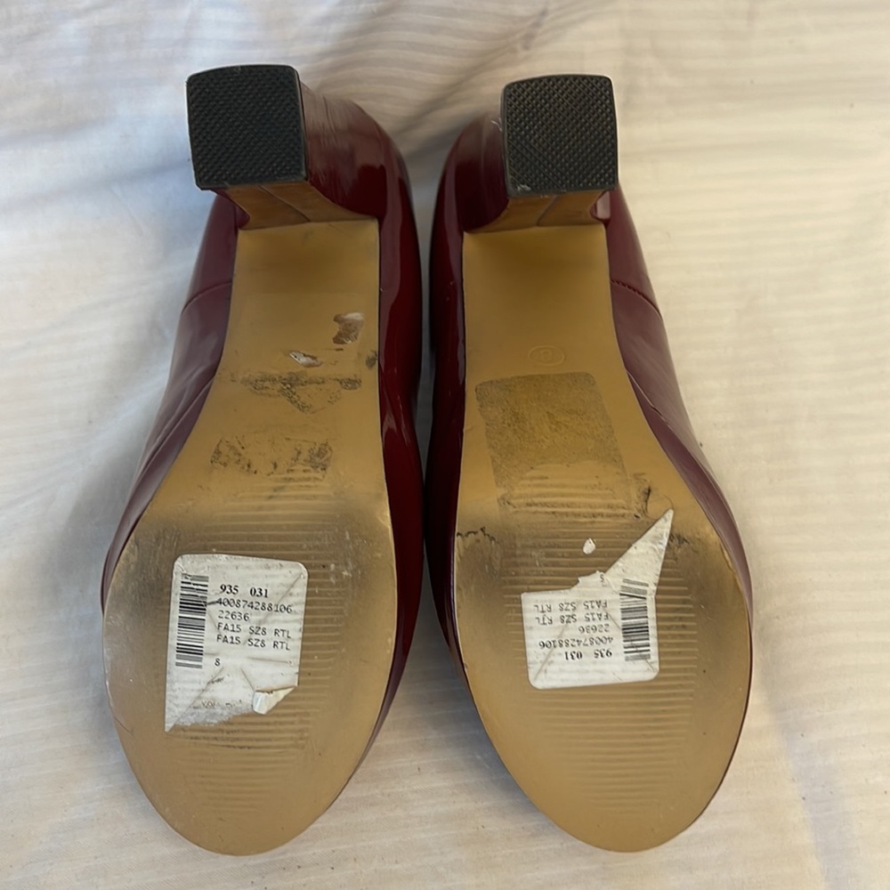 POUR La VICTOIRE Platform Heels Red Size 8 - Picture 10 of 13